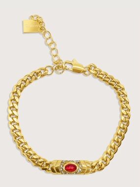 Raena Bella Bracelet gold with Red Stone